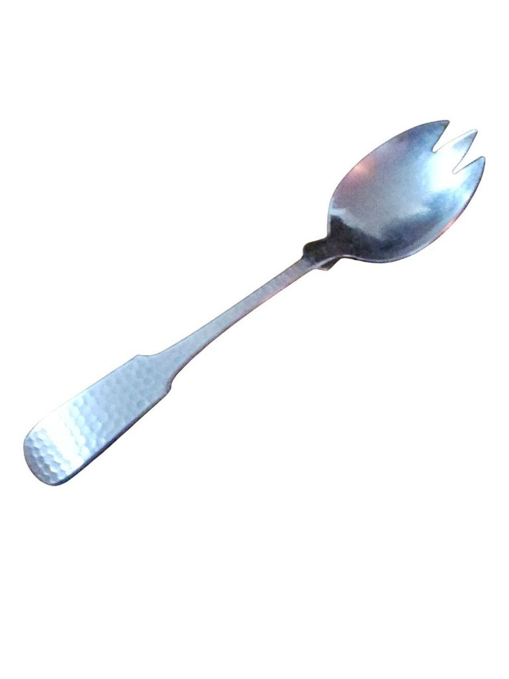 Towle Hammersmith Serving Spoon 8.75" stainless hammered vintage rustic texture